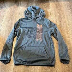 Under Armour Charcoal Hoodie with Light Orange/Peach Accent